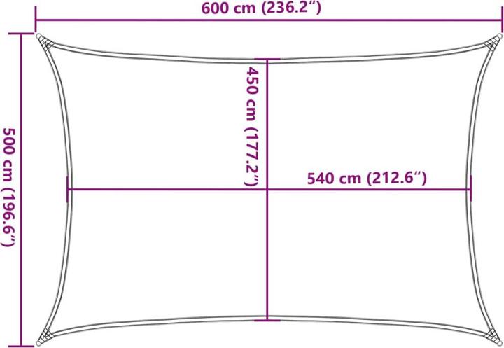 Actual product image VidaXL Sonnensegel (5 x 6 m)