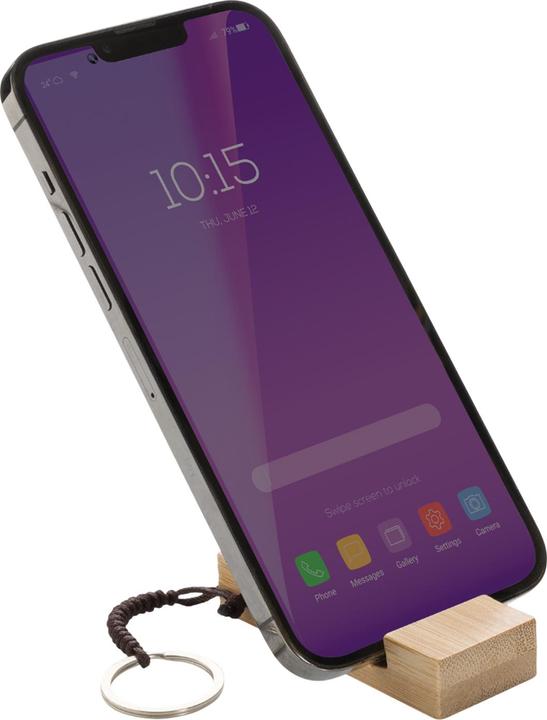Actual product image Xd Collection Bamboo Keychain Phone Stand