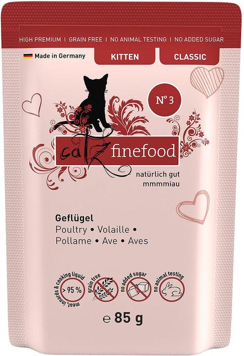 Actual product image Catz Finefood Kitten No.03 Poultry (Puppy + kitten, 1 pcs., 90 g)