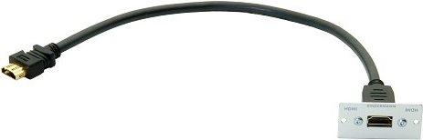 Actual product image Kindermann HDMI with Ethernet bezel with cable Bu/Bu 7441000542, 54x27mm (0.05 m, HDMI)