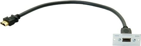 Produktbild Kindermann HDMI with Ethernet Blende mit Kabel Bu/Bu 7441000542, 54x27mm (0.05 m, HDMI)