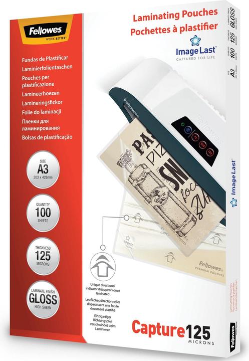 Produktbild Fellowes ImageLast Capture 125 (A3, 100 Stück, 125 µm)