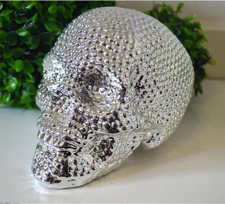 Produktbild Sombo Spardose Totenkopf silber (17 x 12 x 11 cm)