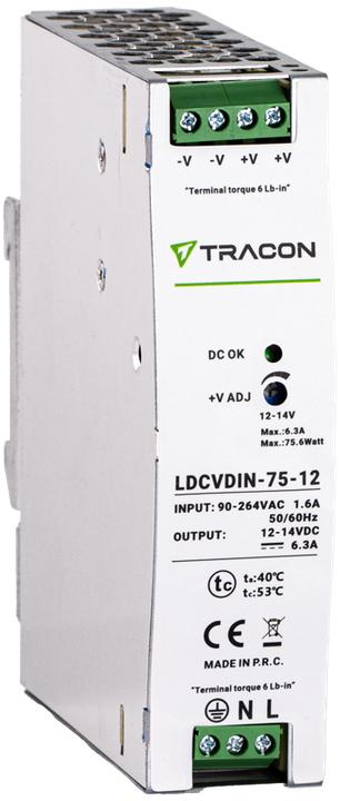 Produktbild Tracon LED Netzgerät für DIN Schien mit DC Ausgangsspann.-Regelung