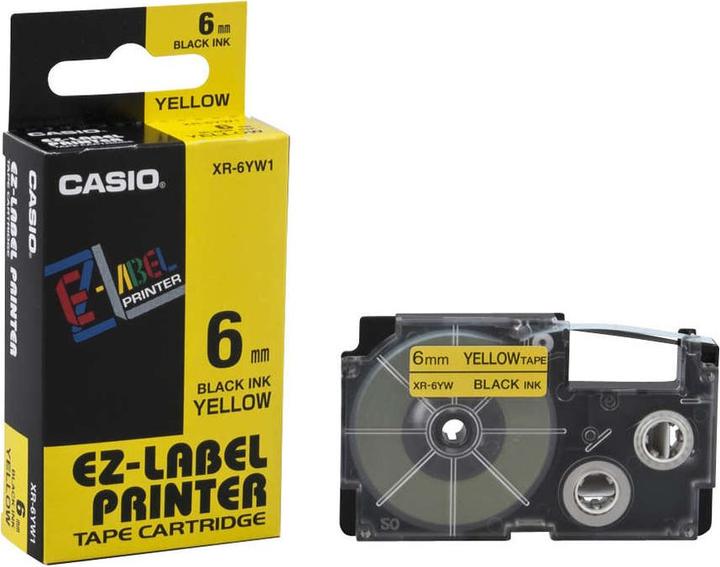 Actual product image Casio KR-6YW1 Self-adhesive labels (0.60 cm, Black, Yellow)