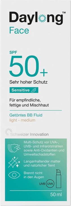 Immagine prodotto Daylong Fluido viso sensibile SPF 50+ (Crema solare viso, SPF 50+, 50 ml, 97 g)