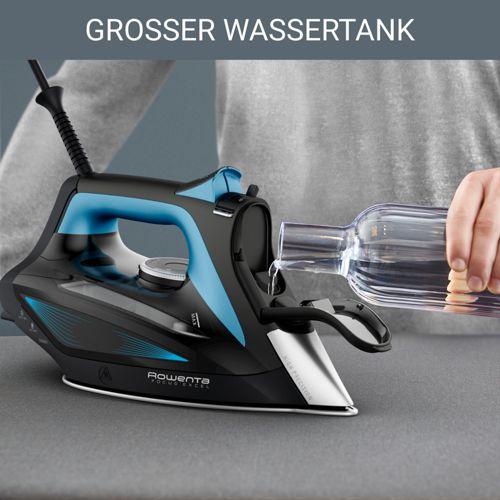 Actual product image Rowenta DW5310 Steam iron Microsteam 400 HD Laser 2700 W Black, Blue (2700 W, 180 g/min)