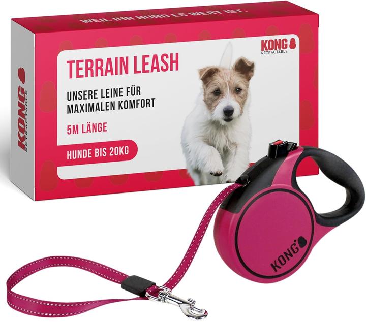 Immagine prodotto KONG Terrain Leash Rollleine mit Break & Lock, 5m (S, Cane)