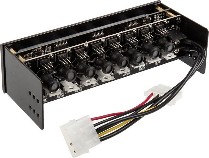 Actual product image Lamptron FC8 Fan Controller 8 Channel 5.25 Inch - Black (8 Fan)