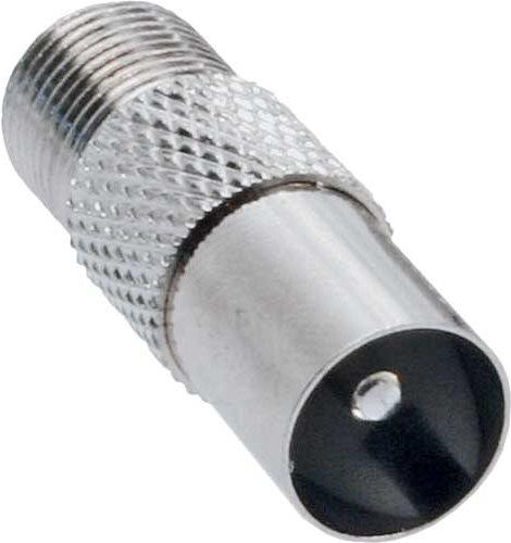 Actual product image InLine ® Coaxial adapter, IEC plug (antenna) to F jack (Plugs and connectors)