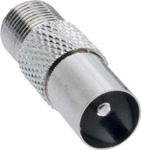 Actual product image InLine ® Coaxial adapter, IEC plug (antenna) to F jack (Plugs and connectors)