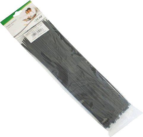 Image du produit InLine Attache-câbles noire (paquet de 100) (Serre-câbles en plastique, 370 mm, 100 pcs)