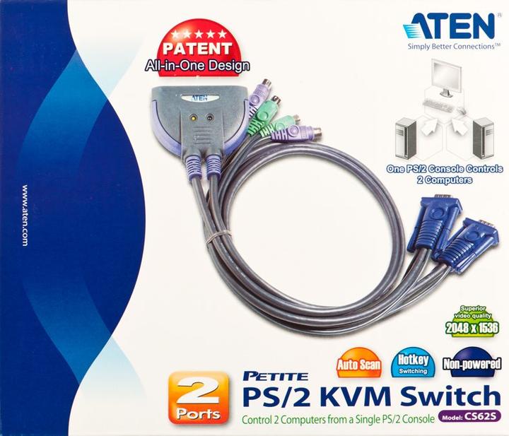 Image du produit Aten CS62S Commutateur KVM 2 ports PS/2