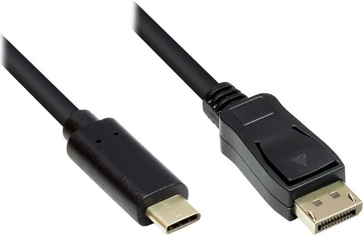 Produktbild Good Connections Adapterkabel USB-C™ Stecker an DisplayPort 1.2 Stecker, 4K2K / UHD 60Hz, CU, schwarz, 10m, ® (10 m)