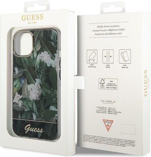 Immagine prodotto Guess GUHCP14SHGJGHA Custodia rigida iPhone 14 6.1" zielony/verde Jungle Collection (Apple iPhone 14)