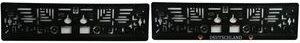 Actual product image IWH License plate holder Basic, black for straight and curved bumpers, simple and quick
