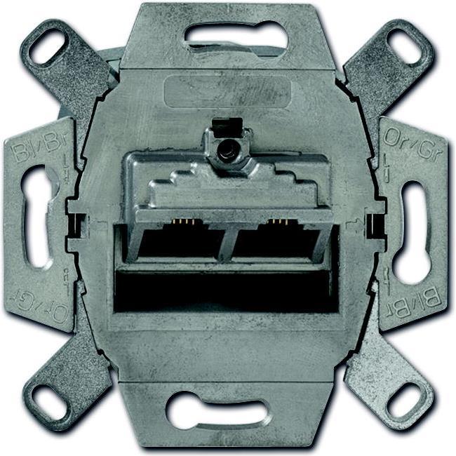 Busch-Jaeger, Steckdose, 0218/12-101 RJ-45 Metallisch Steckdose (0218/12-101)