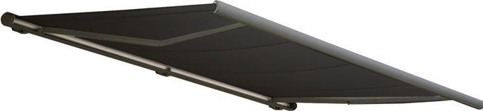 Produktbild Swisshandel24 Elektrische Kassettenmarkise, Markise, Sonnenstoren Vollkassette 4x3m, Polyester anthrazit, Rahmen g (4 m)