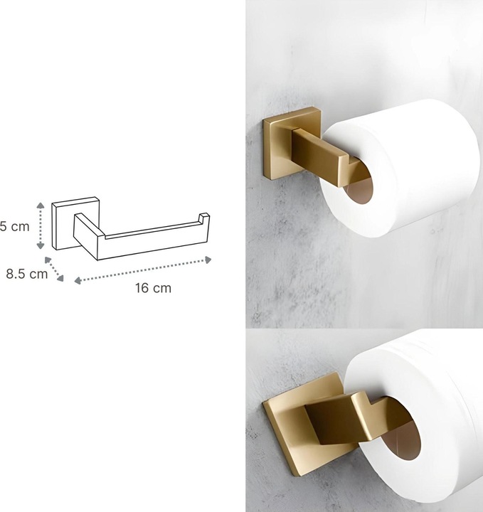 Image du produit Hermex Salle de bain Hardware Set 5-pièces papier toilette porte-serviettes