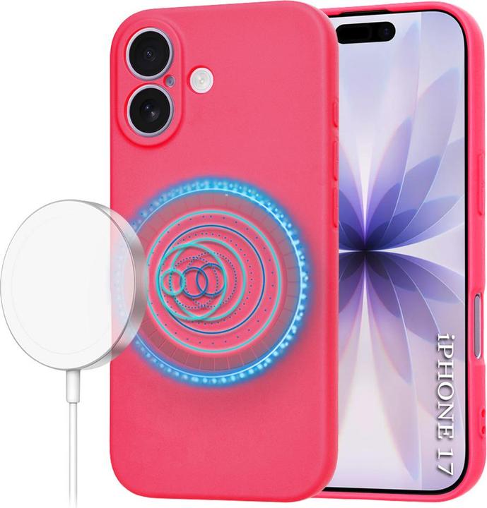 Techsuit - SoftFlex MagSafe - iPhone 17 - Hot Pink (Apple iPhone 17)