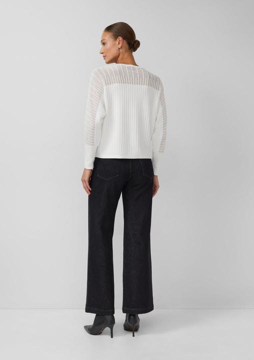 Produktbild s.Oliver Strickpullover Feinstrickpullover mit Fledermausärmeln und Ottoman-Struktur (36)