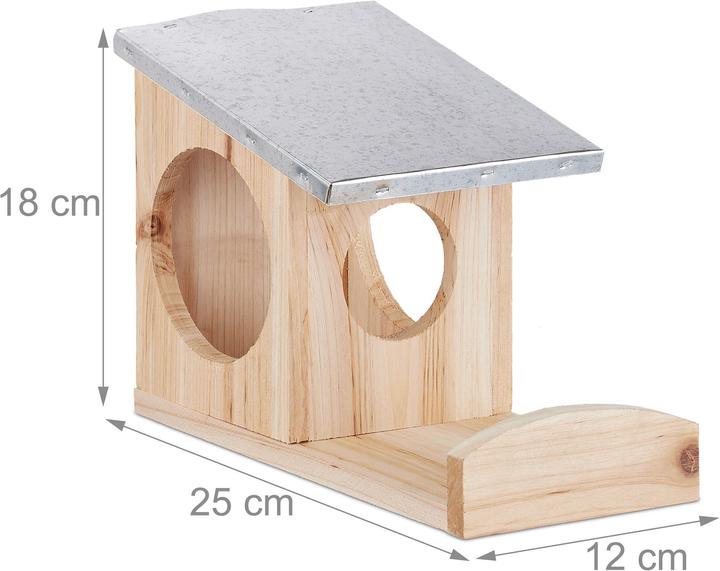 Actual product image Relaxdays Squirrel Feeder with Roof