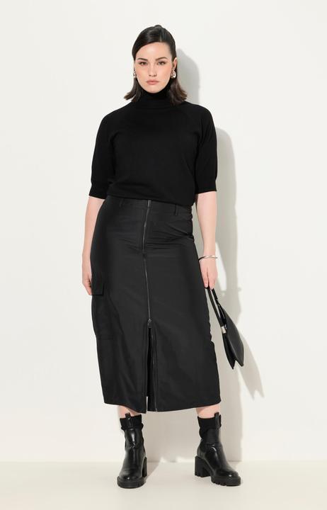 Image du produit Ulla Popken Jupe maxi, poche cargo, fermeture à glissière à double sens (50)