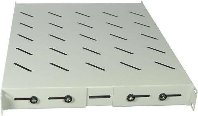 Actual product image Allnet 48,30cm (19")zbh. Shelf fixed, for 1200mm cabinet depth, 1U, light grey, t950-1050mm