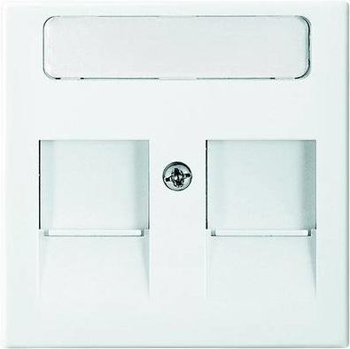 Produktbild Busch-Jaeger 2fach Abdeckung Modular-Jack-Einsatz Busch-balance SI Alpinweiss 1800-914 (1800-914)