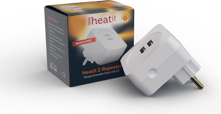 Produktbild Heatit Z-Repeater - dual USB