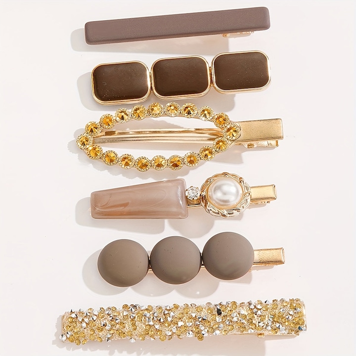 Immagine prodotto Activity Board 6 pezzi/set Elegante clip strass finte perle decorazione capelli antiscivolo clip gioielli per