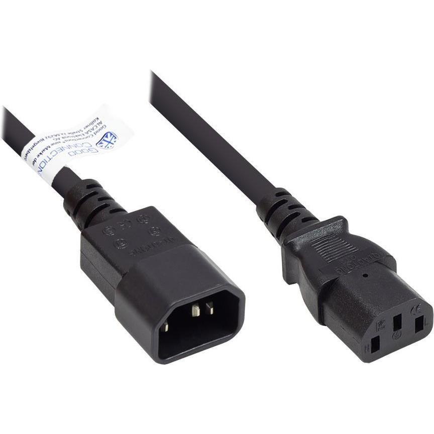 Good Connections Alcasa P1430-S050 Stromkabel Schwarz 5 m C14-Koppler C13-Koppler (5 m), Stromkabel