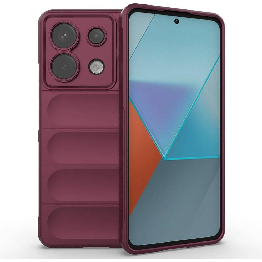 Cover-Discount Poco X6 / Redmi Note 13 Pro 5G - Cover robusta rosso vino (Xiaomi Poco X6, Xiaomi Redmi Note 13 Pro 5G), Cover smartphone, Rosso