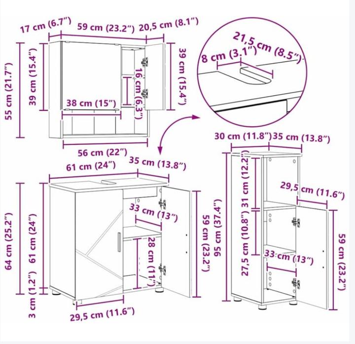 Produktbild vidaXL Waschtisch