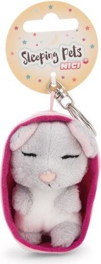 Actual product image NICI plush keychain sleeping mouse 8 cm