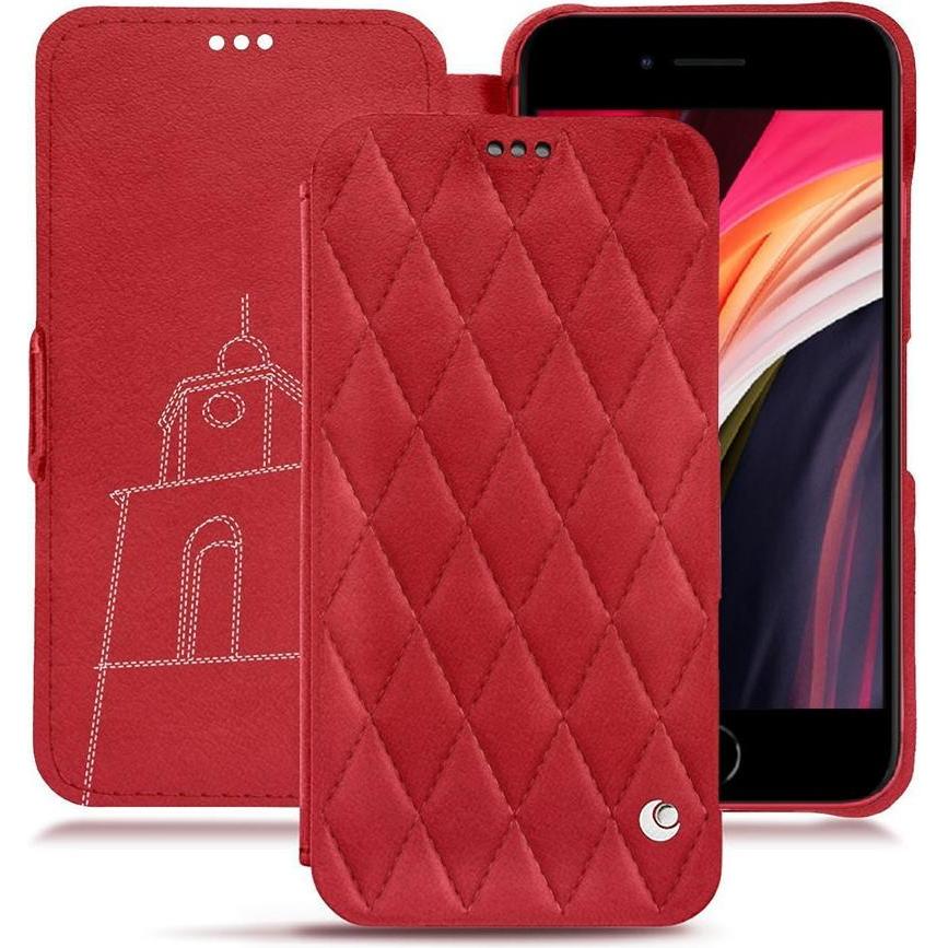 Thumbnail - Noreve Lederschutzhülle horizontal (Apple iPhone SE (2nd Gen), Apple iPhone SE (3rd Gen)), Smartphone Hülle, Rot