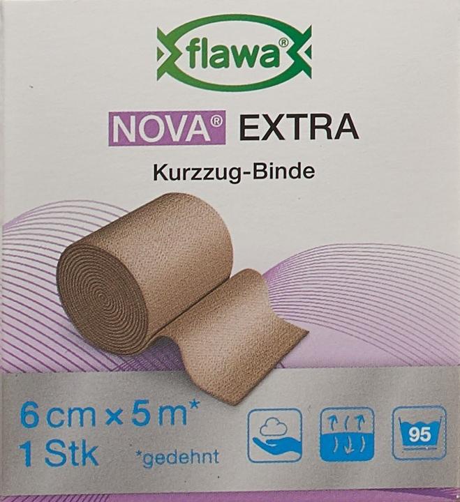 Produktbild Flawa Kurzzugbinde 6cmx5m hautfarbig