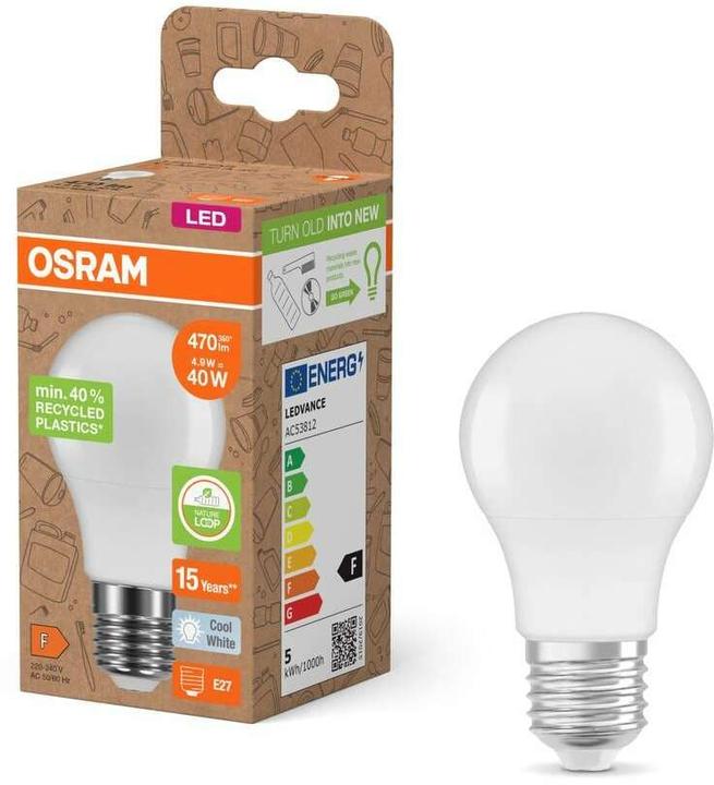 Produktbild Osram LED Pcr Lamps With Classic A (E27, 4.90 W, 470 lm, 1 x, F)