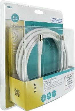 Produktbild Schwaiger KDAK50532 5m F F Weiss Koaxialkabel (Antennenkabel)