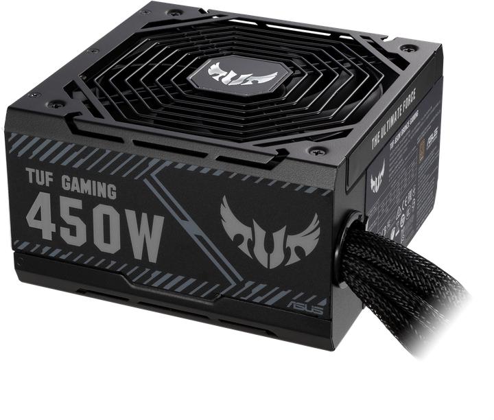 Actual product image ASUS TUF-GAMING-450B Power Supply 450 W 20+4 pin ATX ATX Black (450 W)