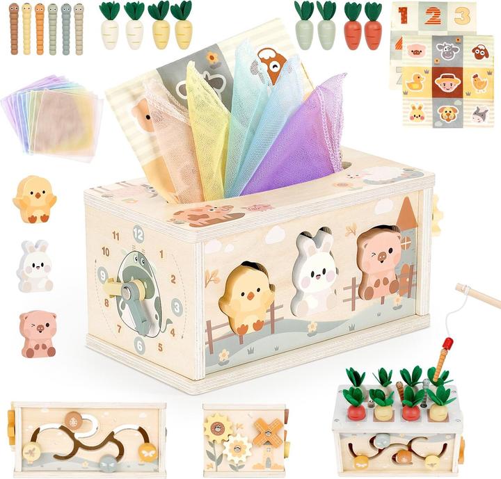 Produktbild Activity Board 6 in 1 Stoffbox Babyspielzeug von Motor Toys