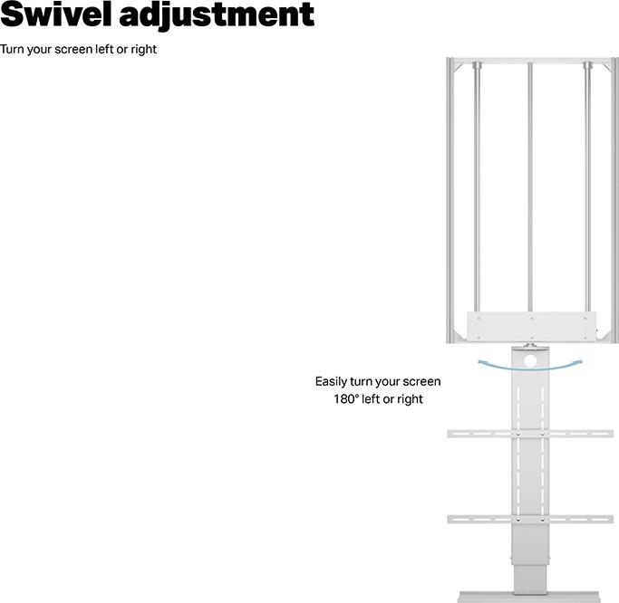 Image du produit DSS Elévateur de plafond TV, 55-75", sans fil, max 40 kg, noir (40 kg, 55" - 75")