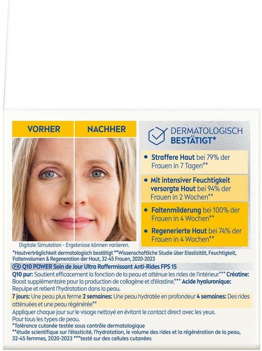 Produktbild NIVEA Q10 Power Anti-Falten Straffende Tagescreme (50 ml, Tagescreme, SPF 15)