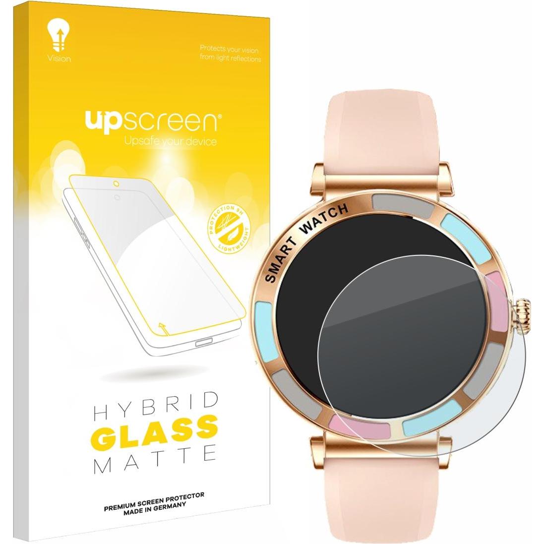 upscreen Schutzglas Schutzfolie Displayschutz Display Schutz Glas Folie matt, Smartwatch Schutzfolie, Grau