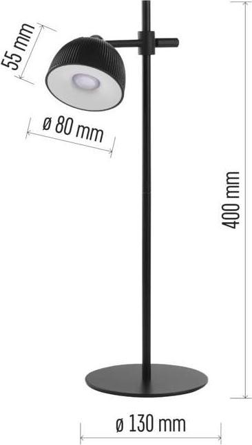 Produktbild Emos LED Schreibtischlampe SOPHIE, wiederaufladbar, schwarz (200 lm)