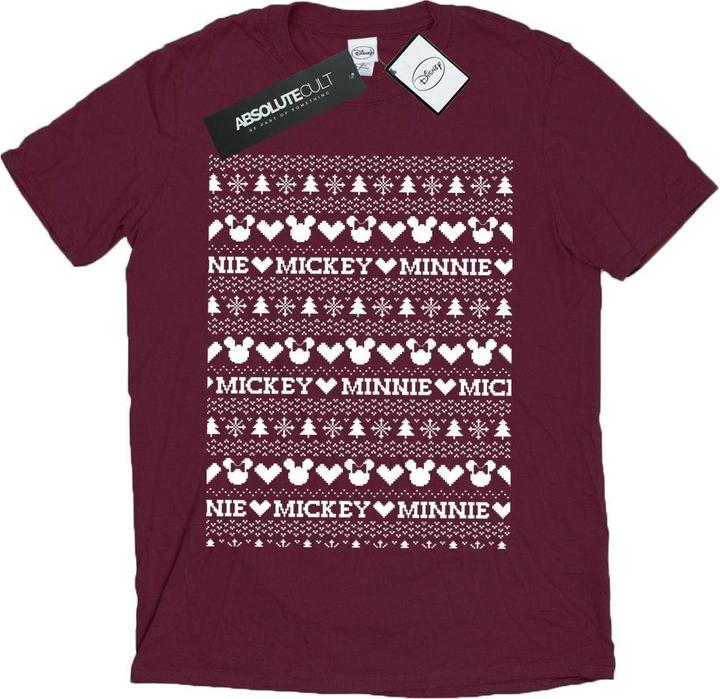 Produktbild Disney Mickey And Minnie Christmas Fair Isle TShirt (XXL)