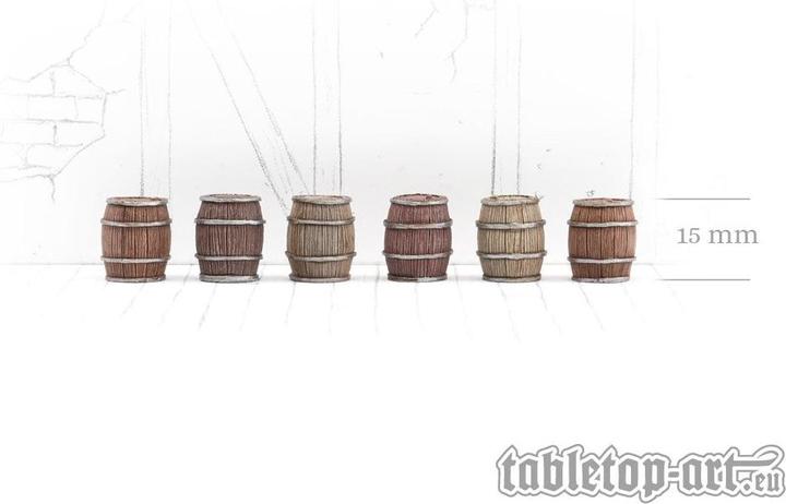 Produktbild Tabletop-Art Zubehör Holzfässer Set 1 - Kleine Fässer 6 Teile