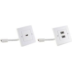 Thumbnail - Shiverpeaks BASIC-S Anschlussdose, 1 x HDMI, reinweiss Aufputzdose mit Kabelverlängerung, mit 1 x HDMI-Kupplung (0.18 m,...