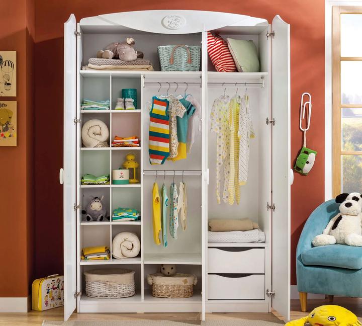 Image du produit Cilek Armoire en coton pour bébé 3 portes (132 cm)