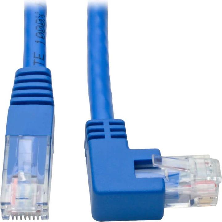 Eaton Right-Angle Cat6 Gigabit Molded UTP Ethernet Cable RJ45 Right-Angle M to RJ45m Blue (U/UTP, CAT6, 0.31 m)